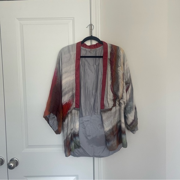 NWT Anthropologie Bl^nk London Sunfall Watercolor Kimono - Picture 2 of 9